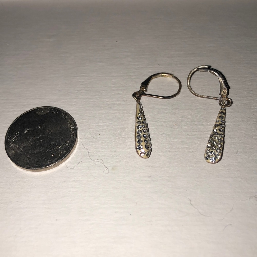 Tear drop CZ earrings